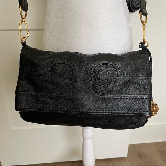 Tory Burch Amalie Leather Foldover Crossbody Clutch - Picture 2 of 13